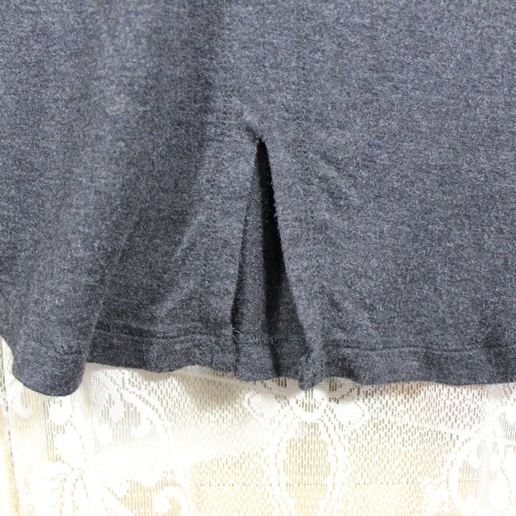 Ladies Matty M Split Back T-Shirt Heather Grey Size Large - Picture 5 of 5